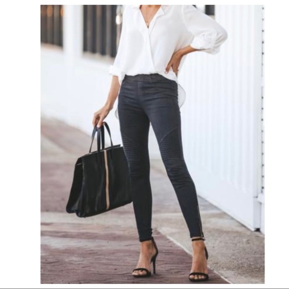 Must Have Motto Zipper trim skinny leggings - Picture 8 of 8